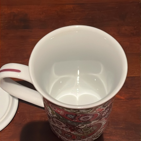 Vera Bradley Mug Very Berry Paisley WITH LID for Barnes & Noble - Picture 9 of 11